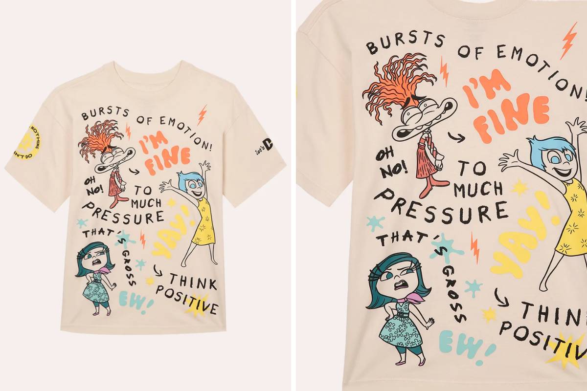 camiseta de algodão juvenil divertida mente bege