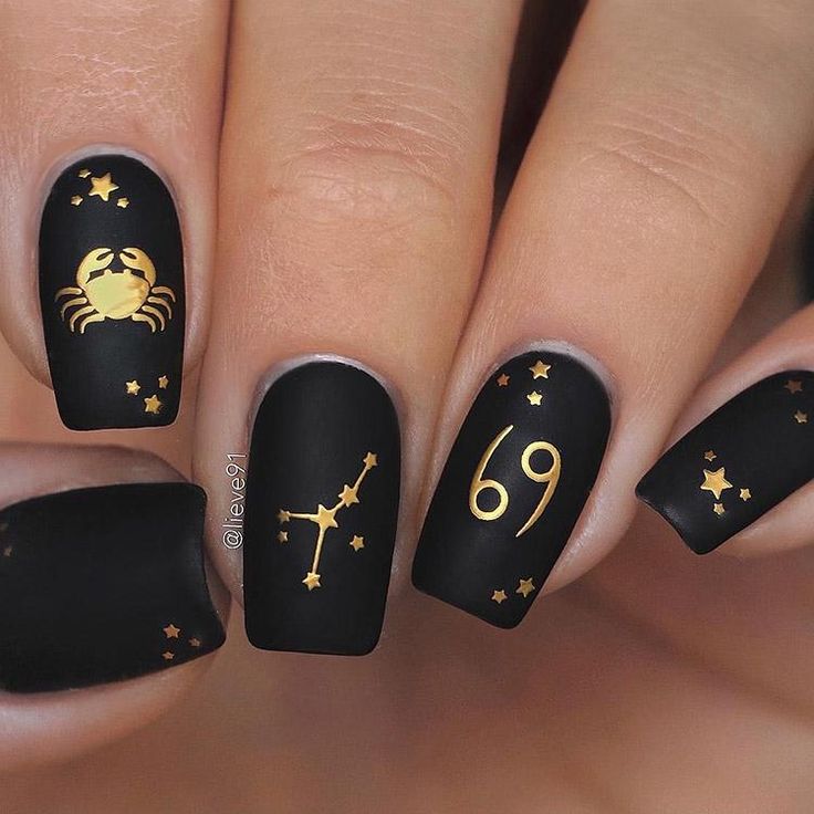 unhas pretas signo de câncer