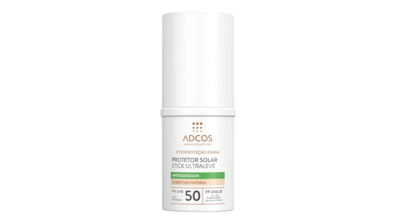 Protetor solar Stick Antioleosidade com cor FPS50 - Adcos