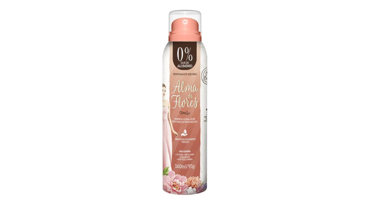 desodorante aerossol Alma de Flores Floral Rosê