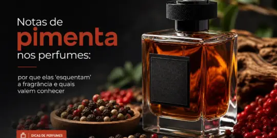 Perfume de pimenta para brasileiros 2026 em frasco âmbar.